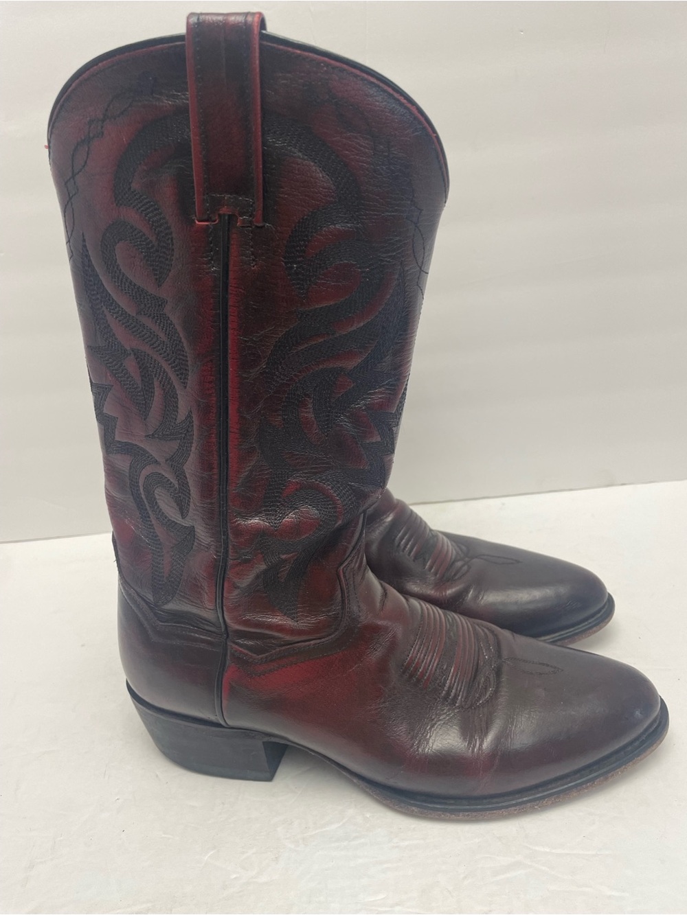 Dan Post Milwaukee Western Boot Black Cherry Mens Size 9 style 2112